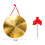 Gong de Cobre de 12,6 Polegadas, Instrumento de Percussão Tradicional Chinês, com Baqueta e Fita Vermelha para Pendurar 6