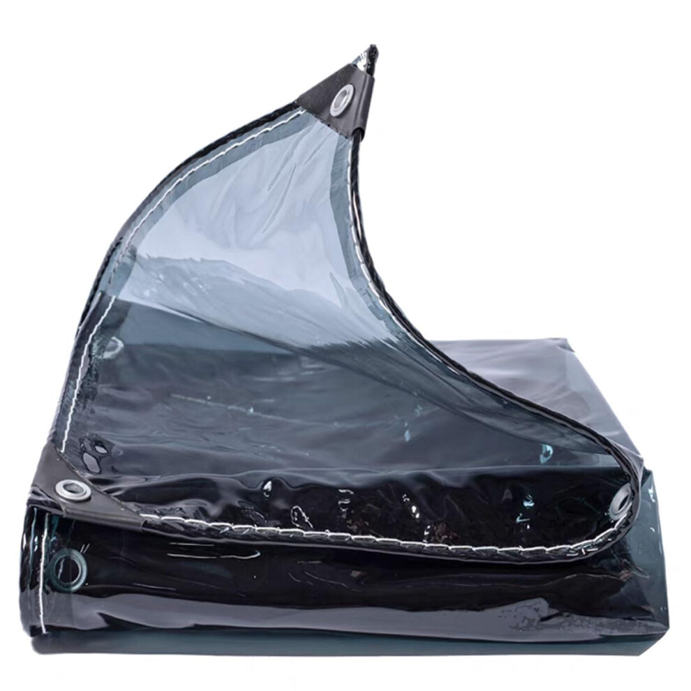 Heavy Duty Waterproof Clear Pvc Tarpaulin With Eyelets, 0.35Mm Thick Tarp Sheet For Outdoor Garden Camping (1.2X1.8m) 9330225545873