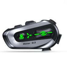 Écouteurs Bluetooth D3 pour casque de moto avec GPS intégré, longue autonomie et étanchéité.