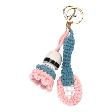 Accessoire unique de porte-clés en forme de badminton-Rose