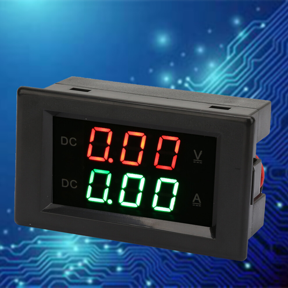 Dual Display DC Ammeter Voltmeter 20A 100V