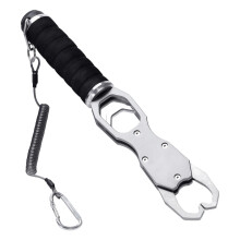 Aluminum Alloy Fish Gripper Feature Built in-Silver aluminum