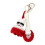Handmade Crochet Badminton Racket Keychain Unique Design-Red 1