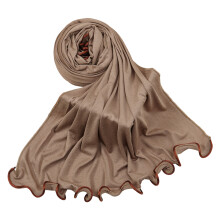Soft Cotton Hijab Scarf for Women Elegant-light khaki 170x55cm