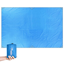 TRIWONDER Tent Tarp Groundsheet Tarpaulin Waterproof Camping Tarp Tent Footprint Awning Picnic Mat Hammock Rain Fly (Blue, S - 2.2 x 1.5 m)