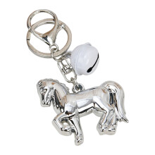 User Friendly Acrylic Horse Keychain Lightweight Sturdy-Silver