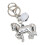User Friendly Acrylic Horse Keychain Lightweight Sturdy-Silver 1