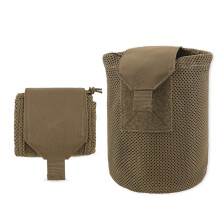 Tactical Dump Pouch Molle Foldable Mag Pouches Net Drawstring Recycle Pouch Recovery Tool Pack (Coyote Brown)