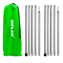 SAN LIKE Tent Poles for Camping, Telescopic Pole for Tents Taps or Awnings 200 cm, Adjustable Tarpaulin Poles Stainless Steel for Awning, shelter