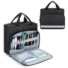 Trunab Padded Stethoscope Case, Small First Aid Kit Bag Empty, Hold Two Stethoscopes Compatible with 3M Littmann/MDF/ADC, Ideal for Home, Car, Camping