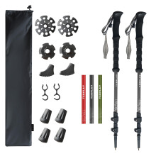Tenplay Trekking Poles 7075 Aluminum Ultra-Light 0.5LBS, EVA Non-Slip Handle with Quick Lever Lock, Foldable 135cm/53in for Hiking, Mountaineering,