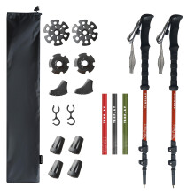 Tenplay Trekking Poles 7075 Aluminum Ultra-Light 0.5LBS, EVA Non-Slip Handle with Quick Lever Lock, Foldable 135cm/53in for Hiking, Mountaineering,