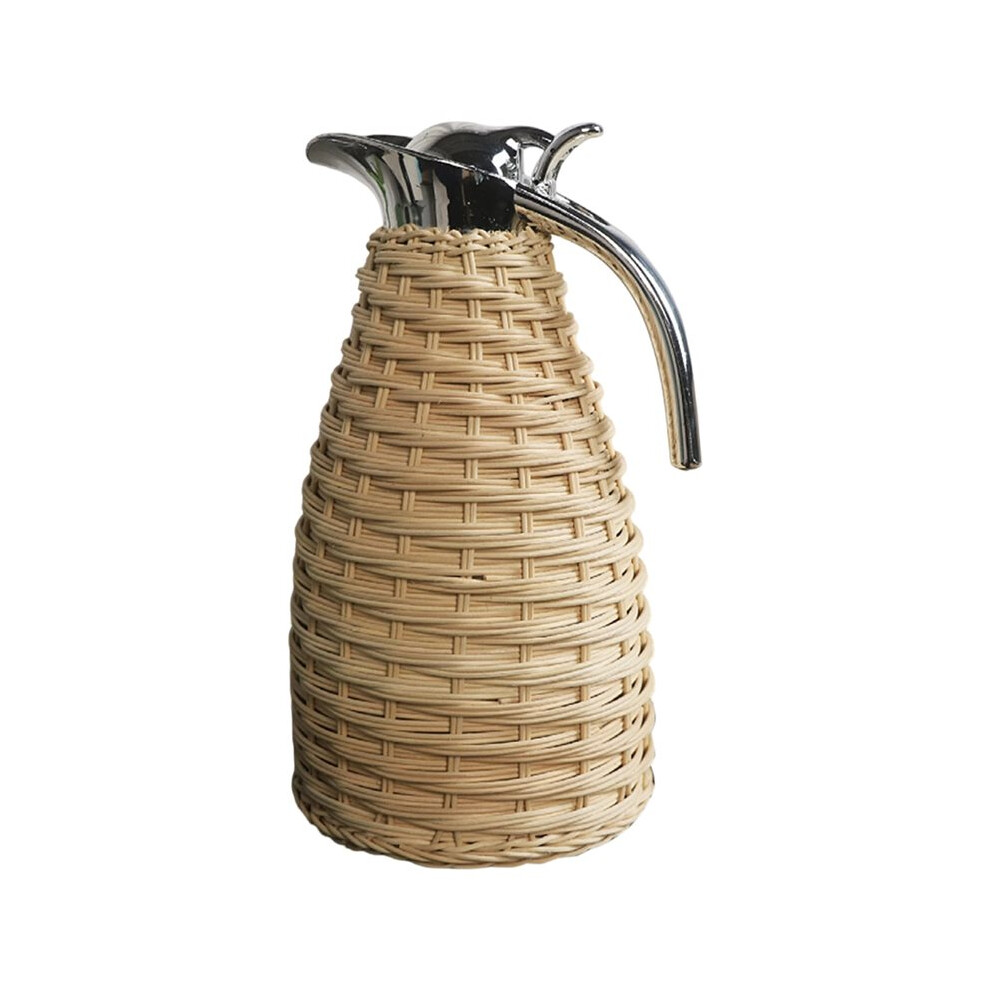 Saudism Bamboo Woven Handmade Bamboo Traditional Kettle Stainless Steel Liner Decorative Kitchen Hot Water Tool 2L B