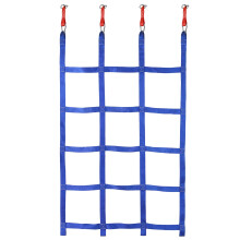 ALPIDEX Ninja Kids Slackline Obstacles Set Gymnastic Rings Rope Knots Swing Climbing Ladder Accessories Extendable Warrior Course, Stil:Kletternetz