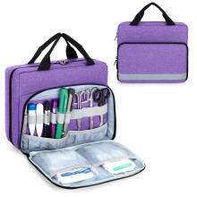 Trunab Padded Stethoscope Case, Small First Aid Kit Bag Empty, Hold Two Stethoscopes Compatible with 3M Littmann/MDF/ADC, Ideal for Home, Car, Camping