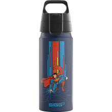 Sigg - Aluminium Water Bottle For Kids - WMB ONE Superman - Suitable For Carbonated Drinks - Leakproof - Lightweight - BPA Free - CO2 Neutral