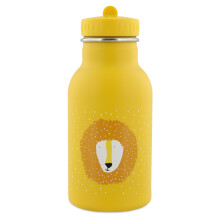 Trixie Insulated Drinking Bottle - Mr. Lion - 350ml Stainless Steel Water Bottle for Kids - Yellow - Keeps Drinks Cold - Leakproof - Eco-Friendly and