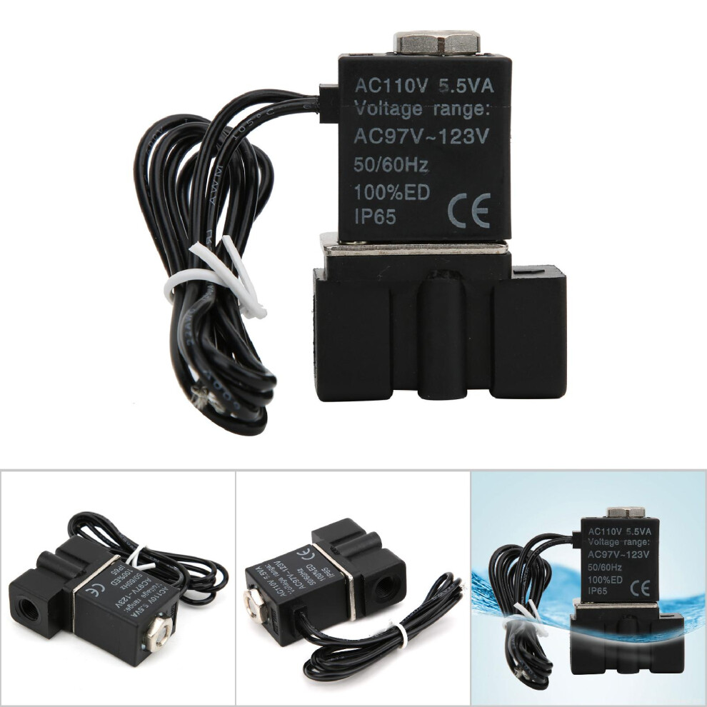 110V Plastic Solenoid Valve 2-Position, G1/8 8.5Mm 8391393769233