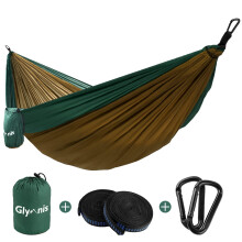 Glymnis Camping Hammock 300 X 200cm for 2 Person Nylon Lightweight Portable Double Hammock with Straps for Camping Backpacking Beach Garden