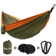Glymnis Camping Hammock 300 X 200cm for 2 Person Nylon Lightweight Portable Double Hammock with Straps for Camping Backpacking Beach Garden