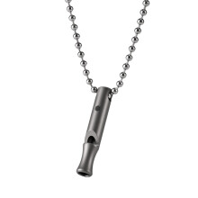 KeyUnity KA22 Emergency Survival Whistle Titanium,EDC Loud Safety Signal Whistle with chain,for keychain 120dB for