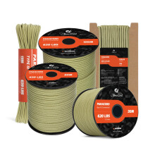 Abma Cord Paracord 4mm 10m 100% Nylon Rope 9 Strands Type III Parachute Cord for DIY, Camping, Survival, Outdoor - Max. 280kg - Holy Guacamole