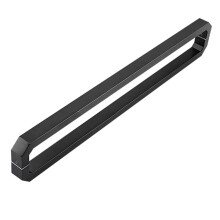 Black Stainless Steel Barn Door Pull Handle 123cm, Heavy Duty OShape Grip, Modern Matte Finish for Sliding Doors