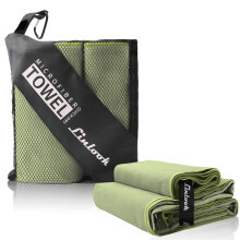 Linlook Microfibre Towel Set (160 x 80 cm Large Bath Towel + 80 x 40 cm Small Hand Towel) - Soft and Lightweight Beach Towel - Quick Drying Sports Gym