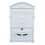 Galvanized Wall Mounted Mailbox with Lock, Large Capacity, Weather Resistant, Retro White Design 1
