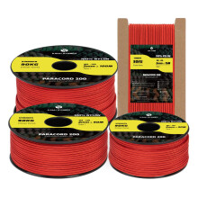 Kamu Synber Paracord 2mm 3 Strands 30M 100% Nylon Rope Type I Parachute Cord for Craft, Outdoor, DIY, Camping | Support 90kg | Red