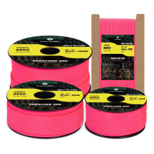 Kamu Synber Paracord 2mm 3 Strands 30M 100% Nylon Rope Type I Parachute Cord for Craft, Outdoor, DIY, Camping | Support 90kg | Neon Pink