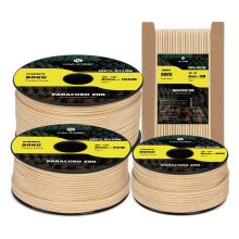 Kamu Synber Paracord 2mm 3 Strands 30M 100% Nylon Rope Type I Parachute Cord for Craft, Outdoor, DIY, Camping | Support 90kg | Khaki