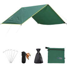 Azarxis Camping Tent Tarp Waterproof Tarpaulin Groundsheet Sunshade Awning Hammock Canopy Footprint Ground Sheet Rain Fly Shelter Blanket Mat (Army