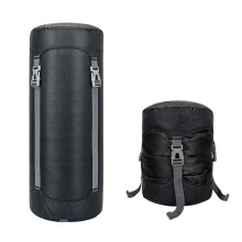Compression Stuff Sack Lightweight Sleeping Bag Compression Sack Waterproof Storage Bag for Camping Outdoor Hiking Backpacking Travelling (Black, XXL)