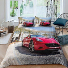 (200take230cm 3pcs, 2) Car Duvet Cover Set Lutakeury High Quality 3D Printed Bedding Double Bedclothes