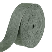 sourcing map Cotton Webbing 50mm x 14m (W x L) Polyester Cotton Weave Webbing Strap Twill Tape Ribbon for Art and Crafts Webbing Tote Bag Handles