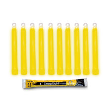 Cyalume SnapLight Yellow Glow Sticks ? 6 Inch Industrial Grade, Ultra Bright Light Sticks with 12 Hour Duration (Pack of 10)