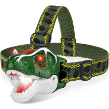 Headlamp LED Headlight T-Rex Head Torch Dinosaur Toys LED Headlamp Flashlight for Kids Realistic Dino Roar Sounds 3 Modes Helmet Light for Reading