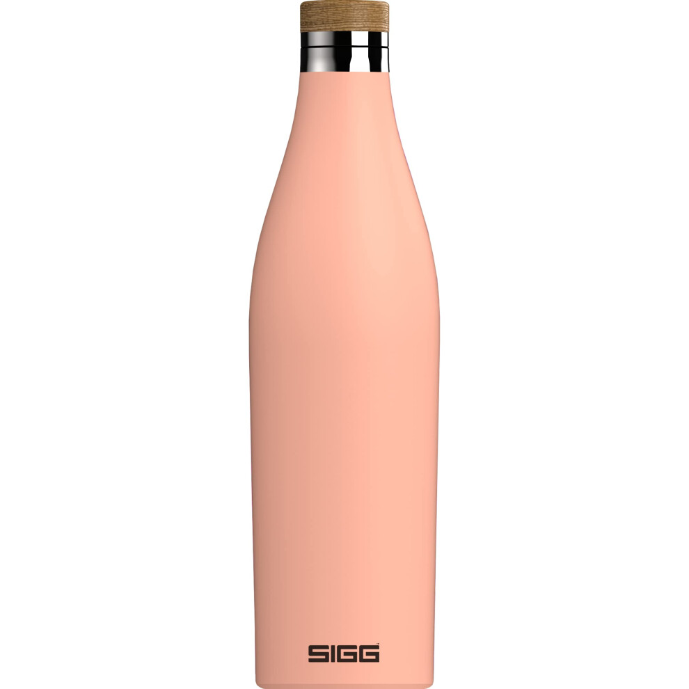 Sigg - Insulated Water Bottle - Meridian - Leakproof - Extra Slim - Bpa Free - Plastic Free - Double Walled 18/8 Stainless Steel - Bamboo Screw Top