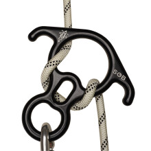 SOB Climbing Descender 40 KN Figure 8 Ring Rope Abseiling Device Safety Device with Bent-Ear Roping Equipment for Outdoor Climbing Belaying and