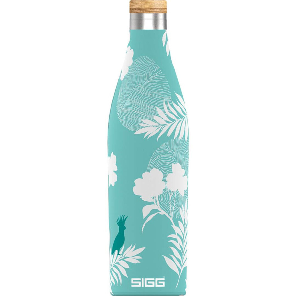 Sigg - Insulated Water Bottle - Meridian - Leakproof - Extra Slim - Bpa Free - Plastic Free - Double Walled 18/8 Stainless Steel - Bamboo Screw Top