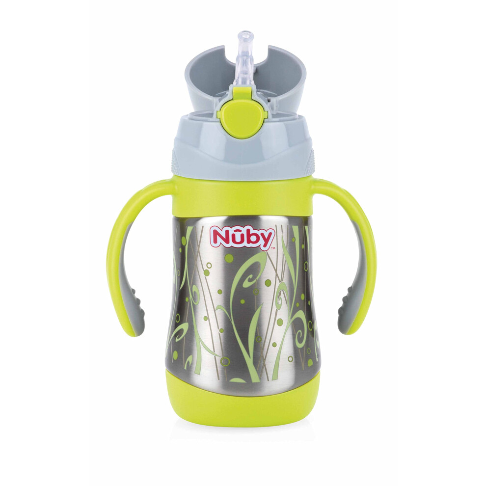 Nuby Id10279 Insulated Stainless Steel Cup With Straw 280 Ml