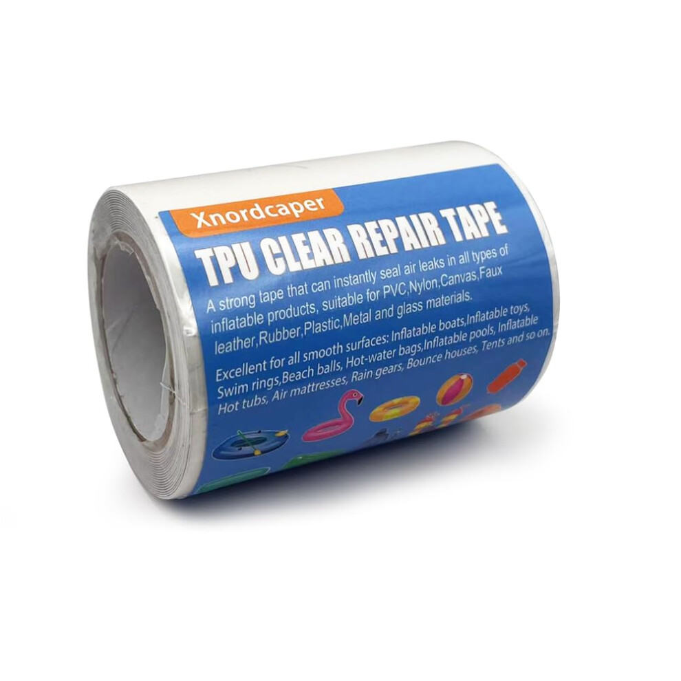 Xnordcaper Inflatables Repair Tape, Waterproof Transparent Tpu Pool Patch Repair Tape For Air Mattress, Inflatable Boats, Pool Floats, Bounce Houses, 5051224793648