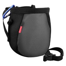 Rhino Valley Climbing Chalk Bag, No Leak Drawstring Chalk Bag with Adjustable Belt, Carabiner Clip and Zippered Pockets Chalk Bag for Climbing, Cross