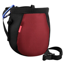 Rhino Valley Climbing Chalk Bag, No Leak Drawstring Chalk Bag with Adjustable Belt, Carabiner Clip and Zippered Pockets Chalk Bag for Climbing, Cross
