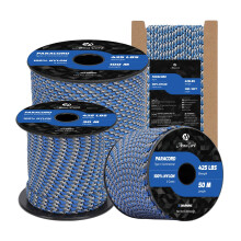 Abma Cord Paracord 3mm 15m 100% Nylon Rope Type II 3 Strands Parachute Cord - Max. 192kg (425lbs) - Blue Snake