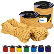 EDCX 4 mm Polyester Paracord 550 (15, 30 and 50 m) ? 4 mm Type III, Tear-Resistant Parachute Cord for Survival Made of 100% Polyester with 7 Wires |