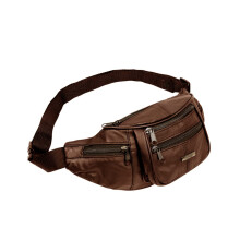 Woodland Leather Genuine Leather Bum Bag, Waterproof Belt Bag and Bumbags for Women and Men Waist Bag as Travel Holiday Money Belt, Dog Walking