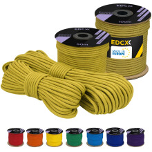 EDCX 4 mm Polyester Paracord 550 (15, 30 and 50 m) ? 4 mm Type III, Tear-Resistant Parachute Cord for Survival Made of 100% Polyester with 7 Wires |