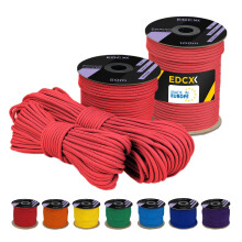EDCX 4 mm Polyester Paracord 550 (15, 30 and 50 m) ? 4 mm Type III, Tear-Resistant Parachute Cord for Survival Made of 100% Polyester with 7 Wires |